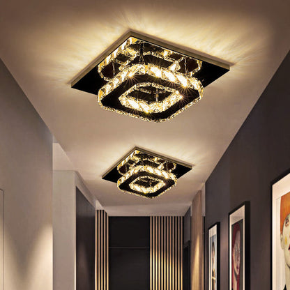 Modern Minimalist LED Crystal Ceiling Light