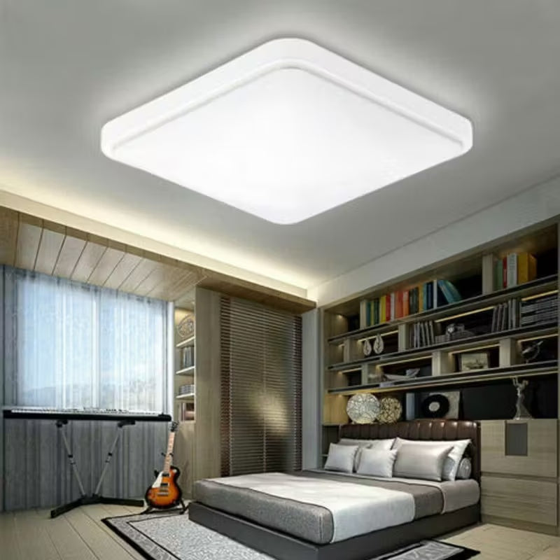 Modern Square LED Ceiling Light Panel - 24W For Bathroom, Kitchen, Bedroom Storage & Home Organization