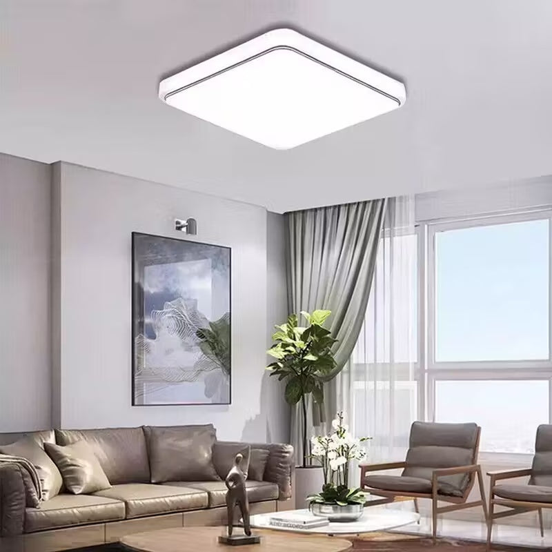Modern Square LED Ceiling Light Panel - 24W For Bathroom, Kitchen, Bedroom Storage & Home Organization