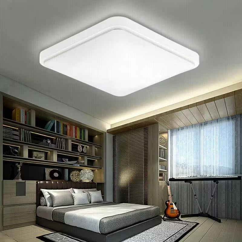 Modern Square LED Ceiling Light Panel - 24W For Bathroom, Kitchen, Bedroom Storage & Home Organization